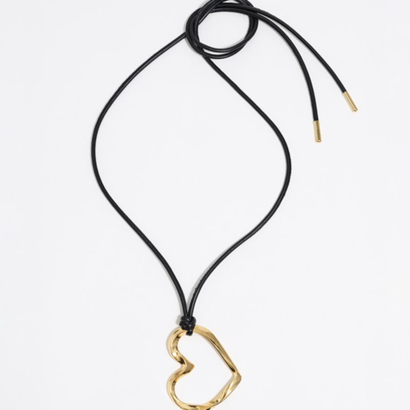 

BIMBA Y LOLA [25FW] BIMBA Y LOLA Gold Texture Heart Necklace B256AIU019GOF Gold_FREE