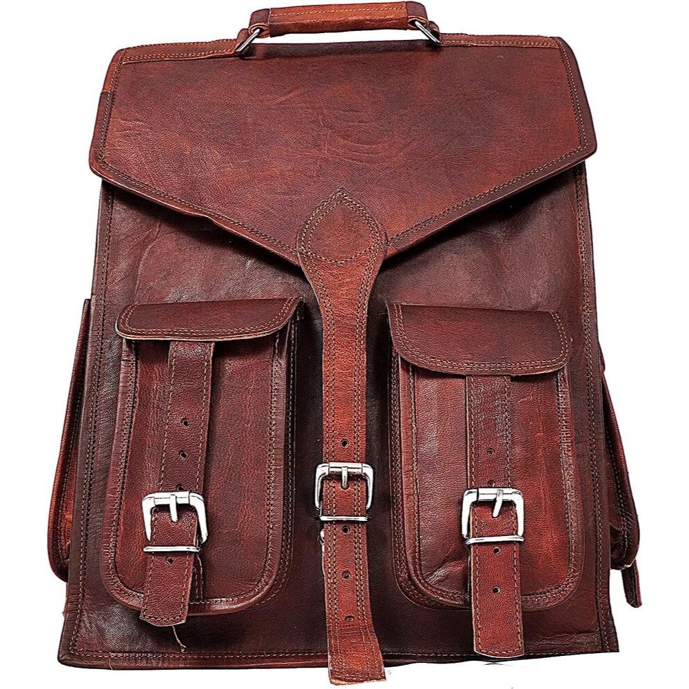 18-дюймовый кожаный рюкзак 2 в 1 для ноутбука — фото 5