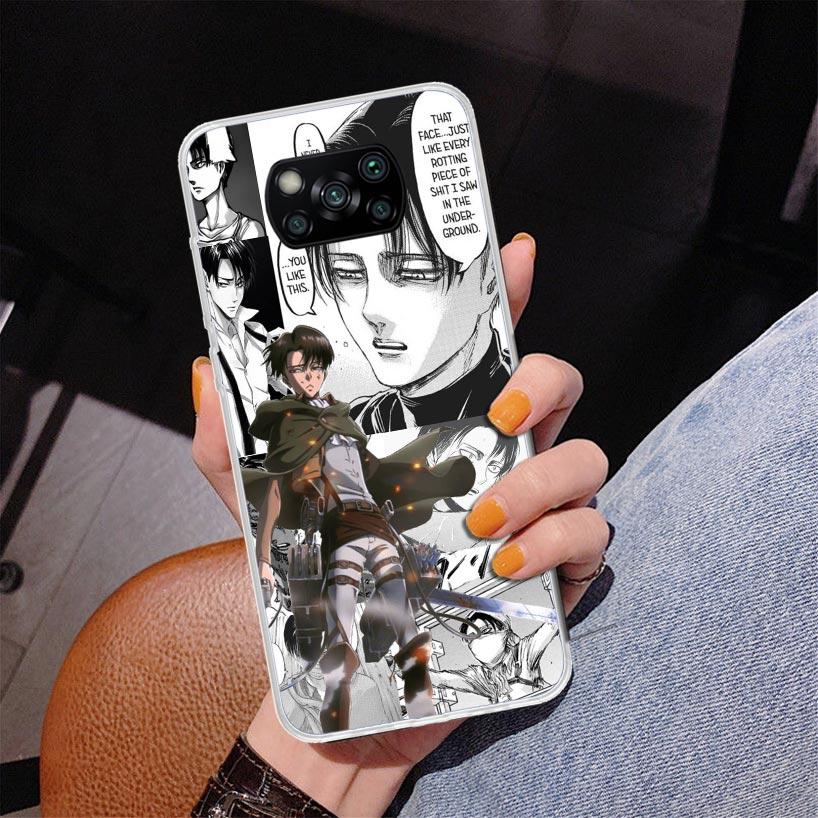 Levi Attack Phone Case For Xiaomi Poco X7 X6 X5 Pro F7 Ultra Redmi 15C 15 13C 13 12C 12 10 10A 10C 9 9A 9C 9T Cover Poco X7 X6 X