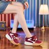 8588 thick-soled leather small waist Forrest Gump shoes women's 2025 autumn new small height increase dad shoes sports shoes