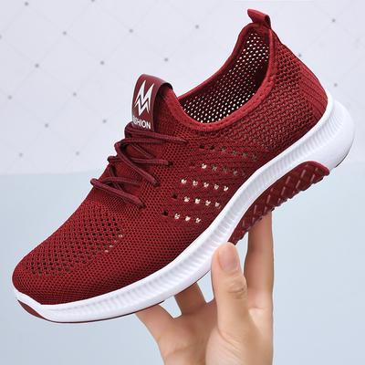 Stoffschuhe, Damenschuhe, Modische lässige Sportschuhe, Perforierte atmungsaktive Einzelschuhe