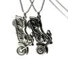 Popular European and American Simple Necklace Motorcycle Hip Hop Punk Men and Women Long Sweater Chain Jewelry Pendant