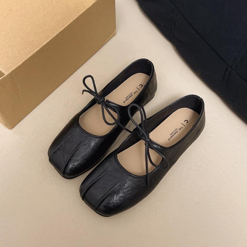 Lace-up Mary Jane Spring Ballet Shoes Bow Shallow Mouth Single Shoes