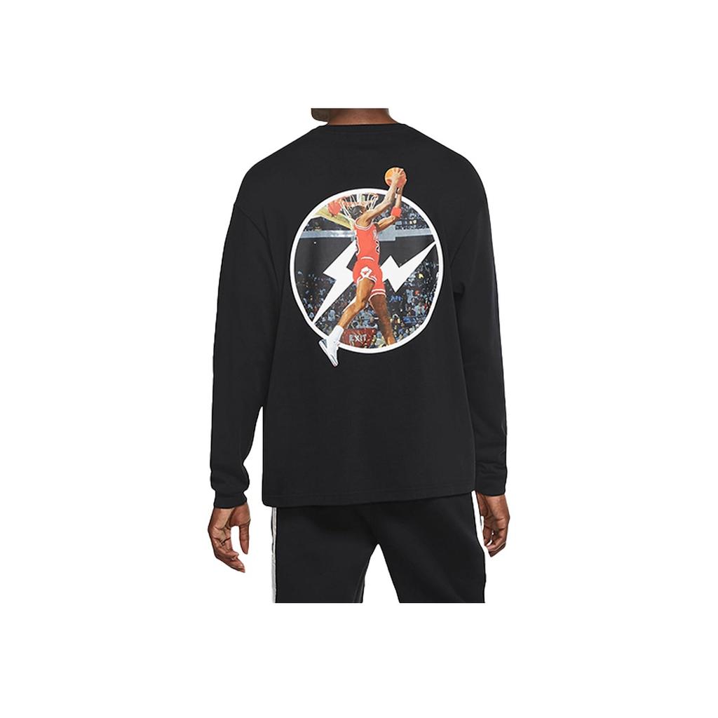 Air Jordan X Fragment Long-Sleeve T-Shirt Black/Reflective Silver Men Tops DA2981-010