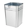 JPHZNB Thickened Galvanized Stainless Steel Square Trash Can Liner
