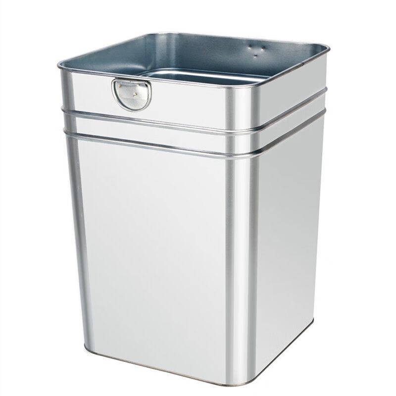 JPHZNB Thickened Galvanized Stainless Steel Square Trash Can Liner