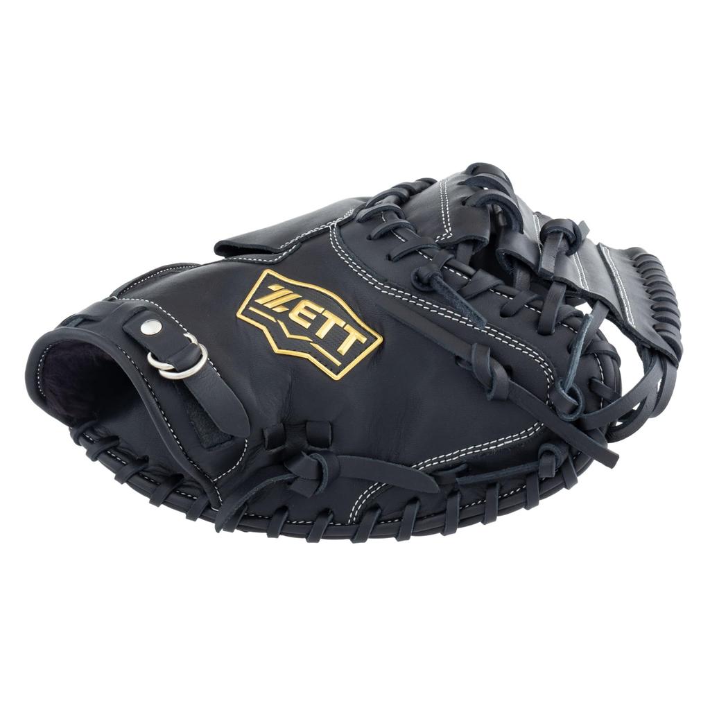 ZETT Soft Steer Baseball BRC352612 Catcher's Mitt, Right-Handed Throw, Black,