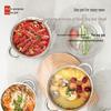 Stainless Steel Double-Ear Shabu-Shabu Pot for Induction & Alcohol Stove - Small Commercial Soup & Malatang Skewers Pot
