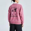Li Ning Sports Trend Series Fun Print Fleece Warm Loose Pullover Sweatshirt Women sweatshirt Blackcurrant AWDR700-2