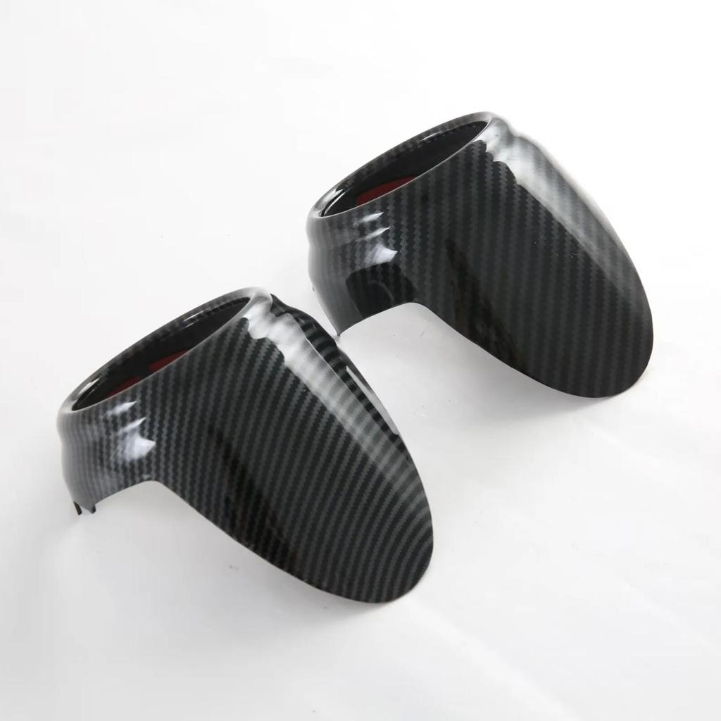 For MG ZS 2018      2024 ABS Carbon Front Conditioner Air Outlet Trim Rear Vent Frame Cover Car Accessories