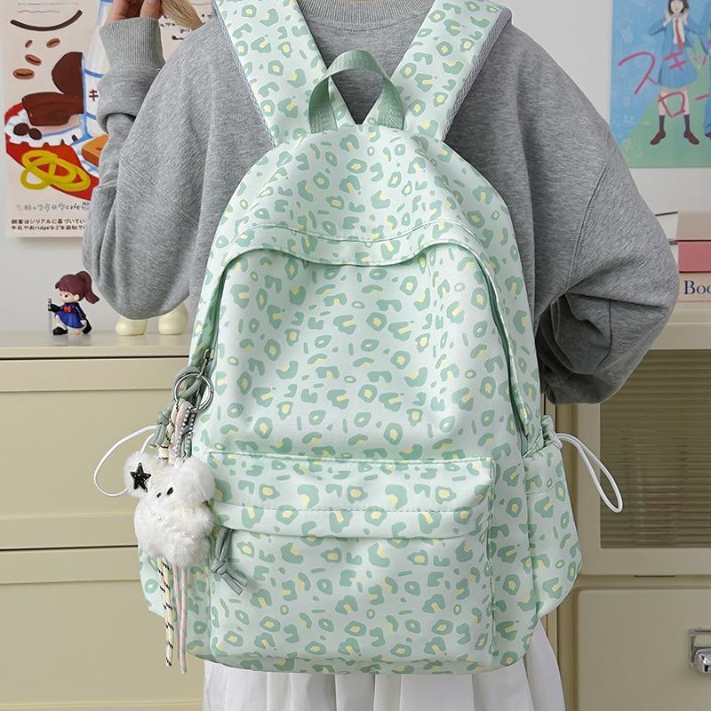Leopardenmuster Schultasche weiblich weiches Mädchen Mode Trend Rucksack klein frisch Schultasche Mittelschule Oberschule Rucksack