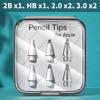 For Apple Pencil 1st 2nd 3rd USB-C Pro Tip For Apple Pencil Pen Nib Double Layer 2B HB 2.0 3.0 Soft Hard iPad Pencil Accessories