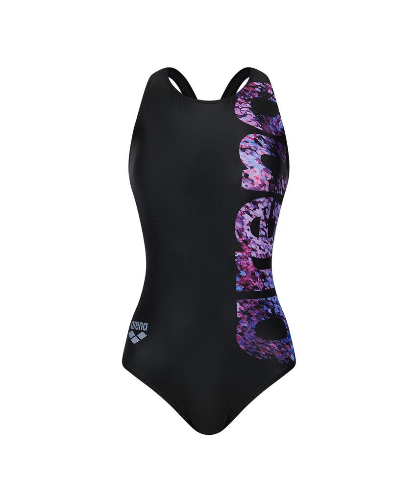 Alena Calidra One-Piece Racerback A5Fl1Pl42Blk