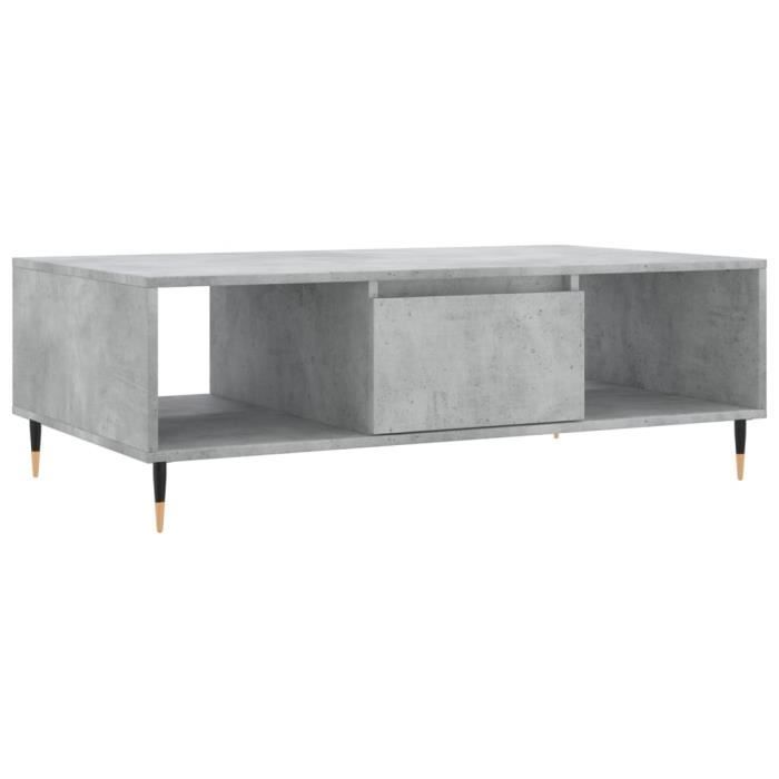 VidaXL Table basse gris béton 104x60x35 cm bois d'ingénierie 827080