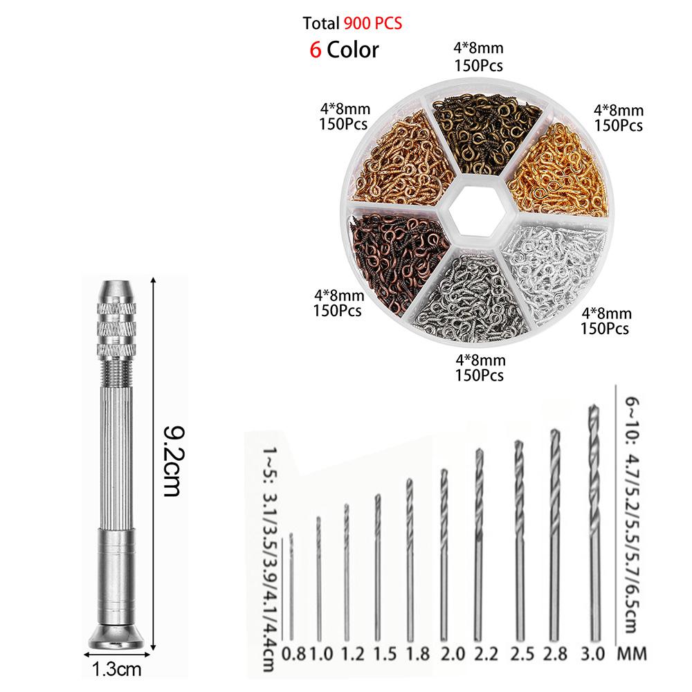 

1set Hand Drill For Resin Molds Sanding Stick UV Epoxy Resin Mold Tools DIY Jewelry Making Equipments Metal Drill Screw Eyepins