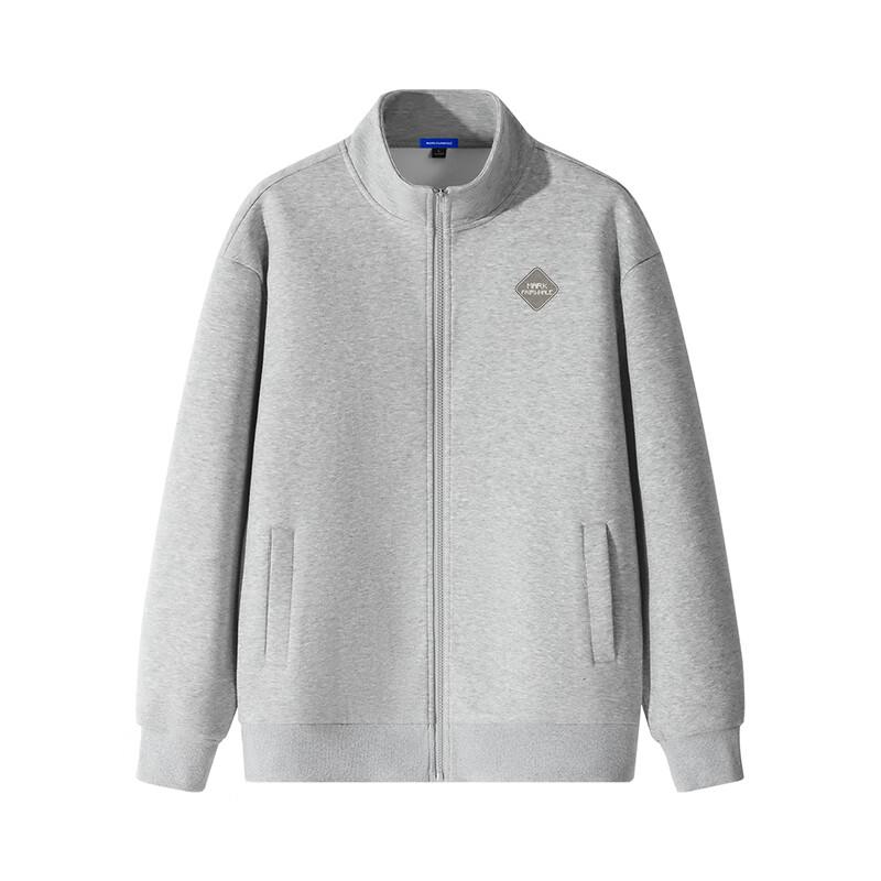 Mark Fairwhale Men's Letter Print Stand Collar Zip-Up Jacket