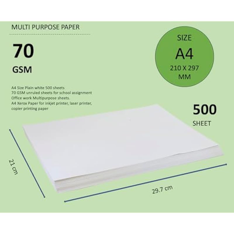 Cubic Multipurpose White Copier Paper 70 GSM - A4 | 500 Papers per Ream | 1 Ream белый