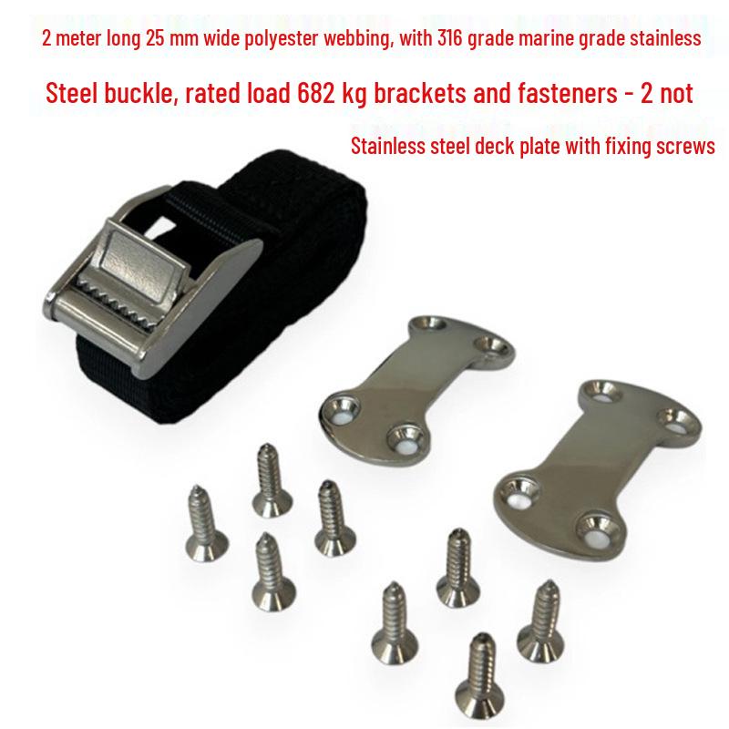 "Stainless Steel 304 Adjustable Tension Buckle and Binding Plate for Marine Yacht Accessories."