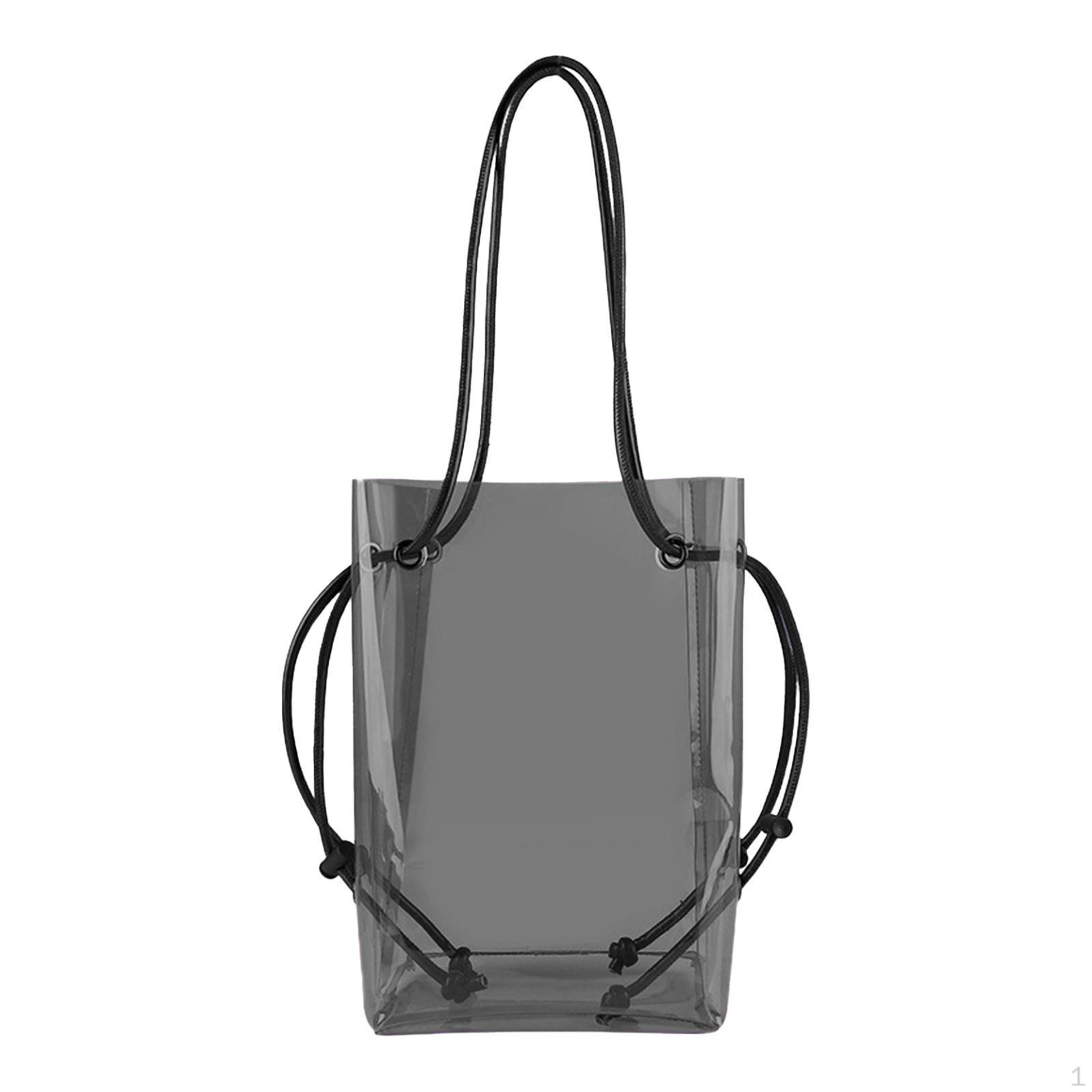 

ПВХ сумка на плече Пляжна велика портативна повсякденна багатоцільова сумка Косметичні засоби туалету для темно-сірий