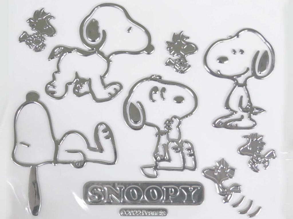 Snoopy Emblem Sticker 3D 3D Car Custom Decoration Character Stylish Cute Snoopy 4 Parts No.2