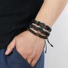 New Hot Selling European and American Vintage Woven Bracelet Peace Tree Hemp Rope Braided Bracelet Multilayer Leather Bracelet Wholesale