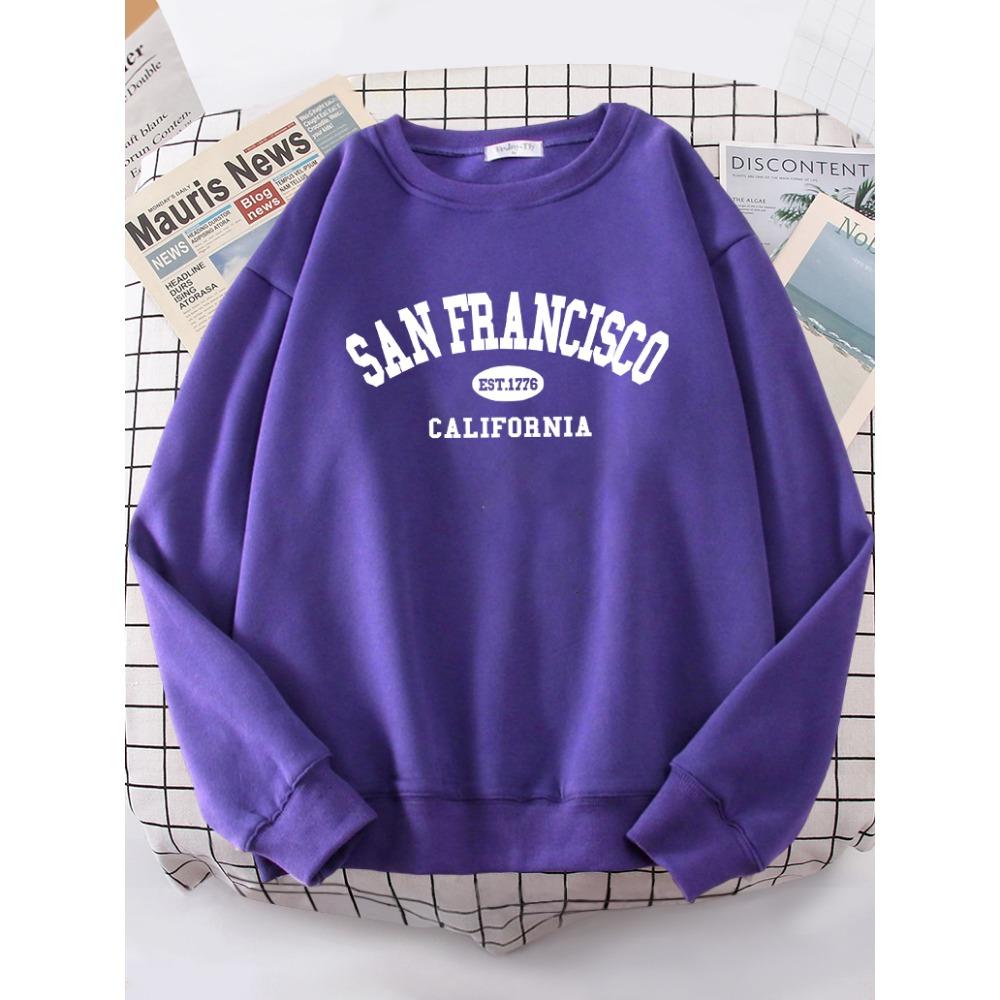 

Sanfrancisco Est.1776 California Letter Street Толстовки Женская уличная толстовка с капюшоном Хипстерская толстовка оверсайз Универсальный топ в стиле хип-хоп XL