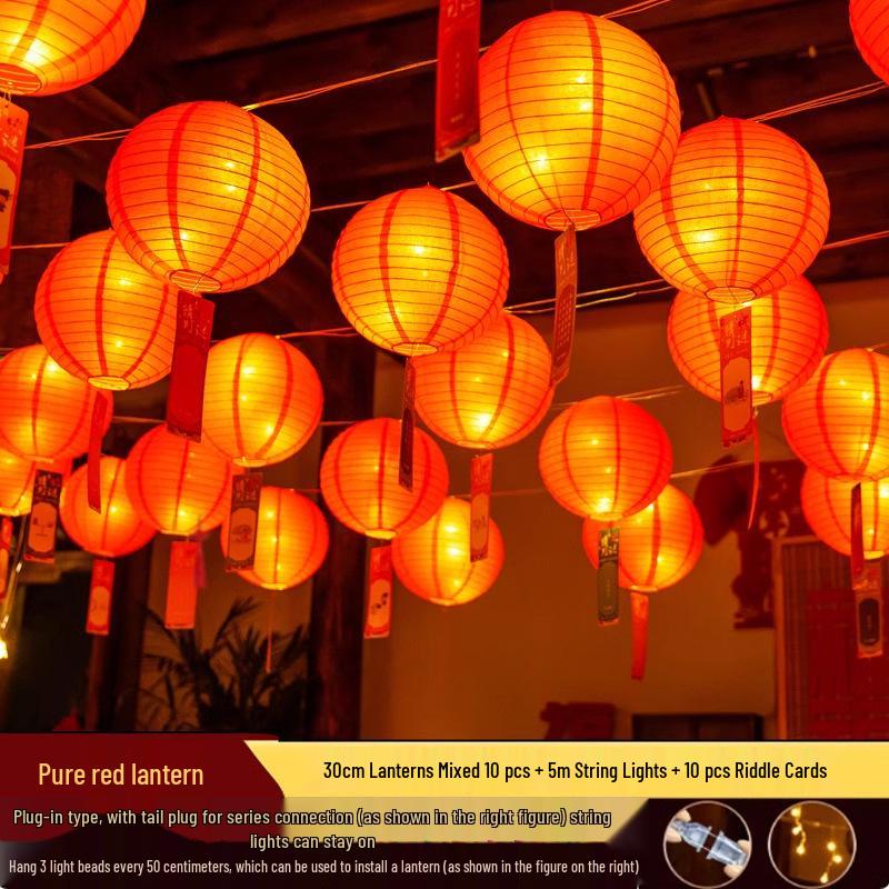 2026 New Year Luminous Paper Lanterns for Community Outdoor Festival Decoration