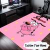 Custom Name Pink Dog Dreamscape Carpet, Chair Rug,Area Rug for Office Bedroom living rooms bedroom, Doormat decor Christmas fan gifts