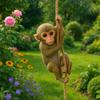 Handmade Monkey Hanging Ornament Cute Animal Statue Garden Climbing Monkey Figurine  Home Decor