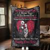 Gothic Skull Love Forever Always Plush Blanket Soft Comfortable All Seasons Perfect Sofa Office Naps Outdoor Travel Makes Great Gift