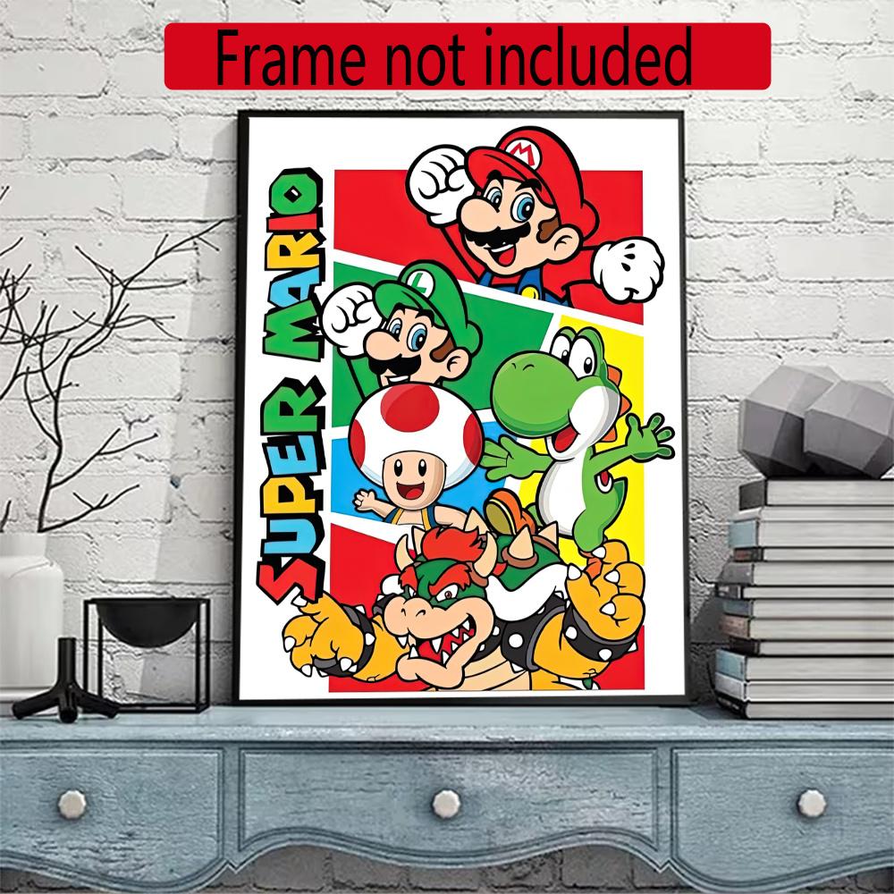 Mario 5D Diy Diamond Painting Round Diamond Mosaic Suitable For Beginners Diamond Painting Rhinestones Gift Frameless