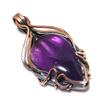 Amethyst Pendant Gemstone Jewelry, 999 Copper Wire Wrapped Pendant, Gift For Women Handmade Pendant