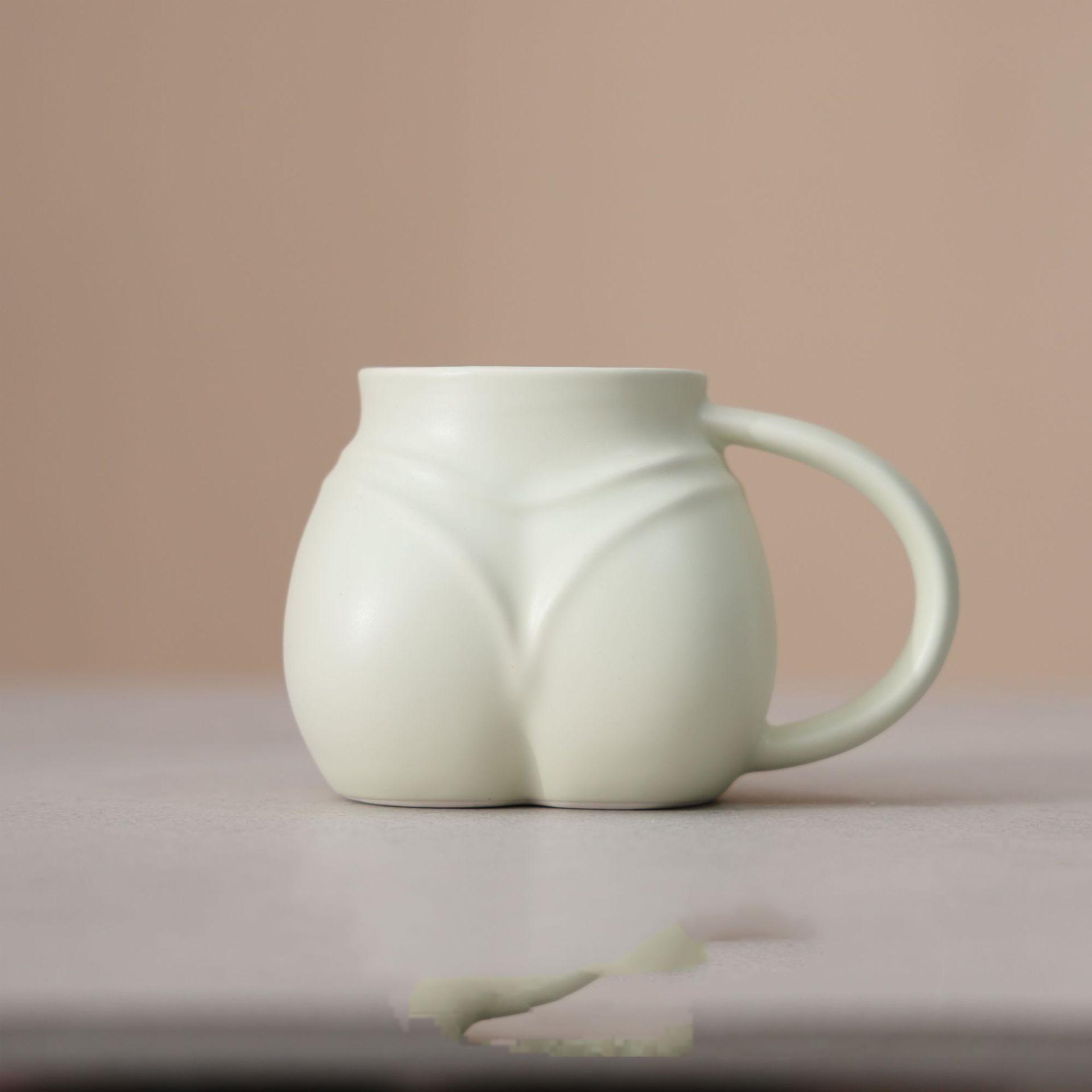 

Забавная кофейная кружка в форме бикини, креативная керамическая кружка, сексуальное женское тело, ягодицы с Т-образными стрингами, чашка 330 мл 301-400ml светло-зеленый