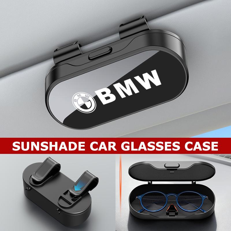 CLRJ1 Car Sunglasses Storage Box Glasses Holder Sun Visor Glasses Case For BMW Performance X1 M3 M6 F01 F02 E34 E36 E60 F10 F20 X6