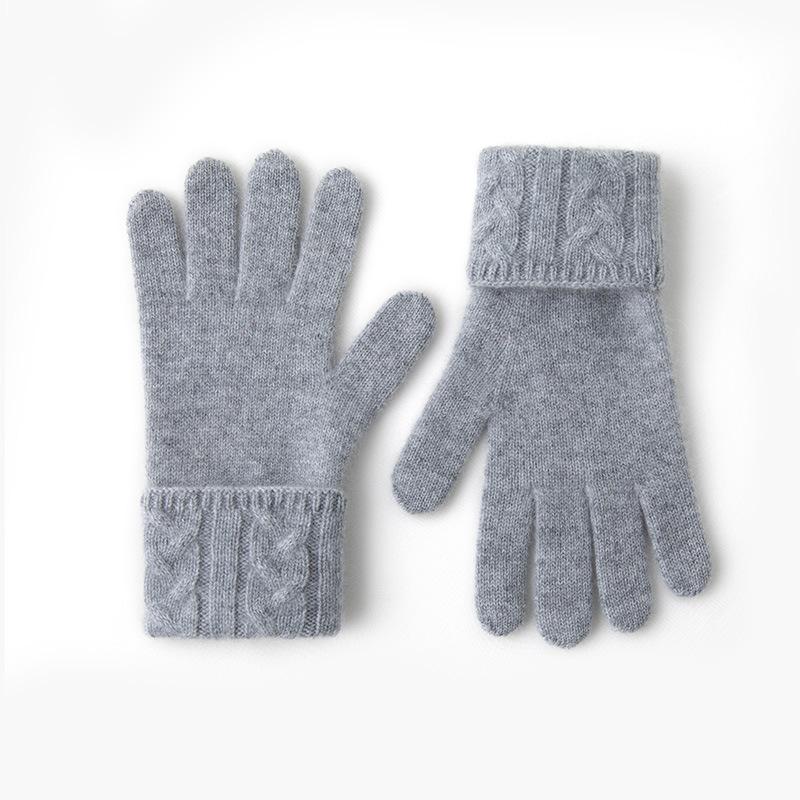 

Кашемировые осенне-зимние новые унисекс ретро жаккардовые теплые велосипедные ветрозащитные вязаные перчатки с пятью пальцами One Size