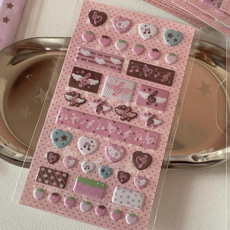 1Piece Cute Bubble Wings Y2K Sticker For Phone Camera Luggage Journal Sticker Kawaii Decoration Sticker Gift