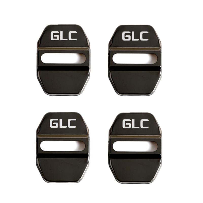 4pcs Car Buckle Door Lock Cover For MB Mercedes Benz AMG W203 W204 E300 GLE W168 W169 W176 W177 W205 W212 W213 styling PQRST1