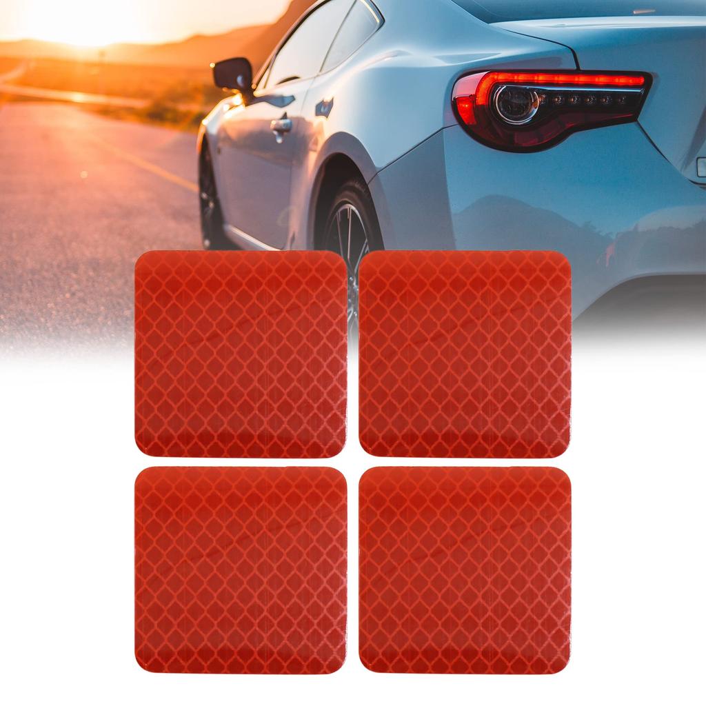 uxcell Car Sticker Safety Warning Tape Reflector Decal 5x5cm Red