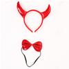Halloween Devil Costume Kits Including Horn Headband Bowtie Tail Demons Dress Up Outfit Halloween Cosplays Party Props