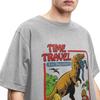 Herren Damen Zeitreise 80er 70er Dinosaurier T-Shirts Merch Schwarzer Humor Reine Baumwolle T-Shirt Kleidung Lustiges T-Shirt Bedruckt