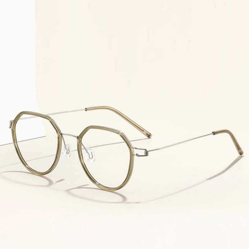 

LOOKING4U Neo Retro 2254 Сверхлегкая безободковая оправа для очков светло-зеленого цвета LIGHT GREEN