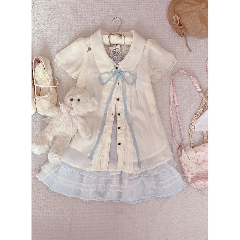 

Retro Summer Women s Lace Skirt, Vest, and Cardigan Three-Piece Set Large