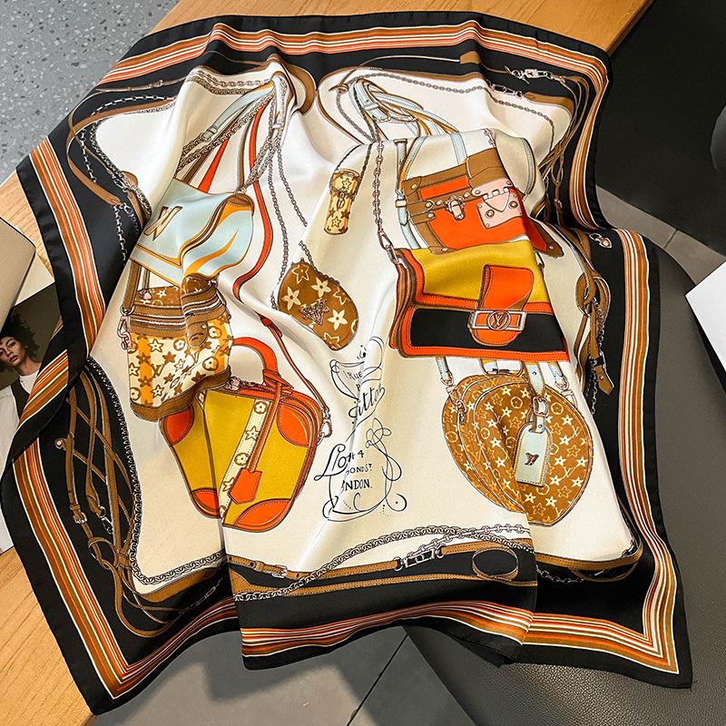 

2204 Новый модный маленький квадратный шарф для тепла весной и осенью, солнцезащитный крем, шаль, шарф двойного назначения, профессиональный шарф, платок на голову 70*70cm