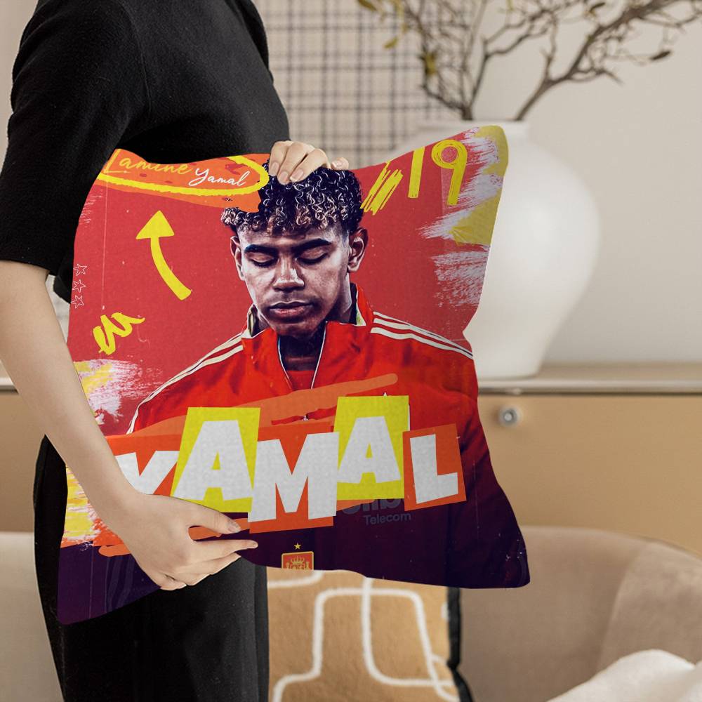 Popular Football Stars L-Lamine Y-Yamal Pillow Cover Design Cushion Cover Decor Holiday Decorati