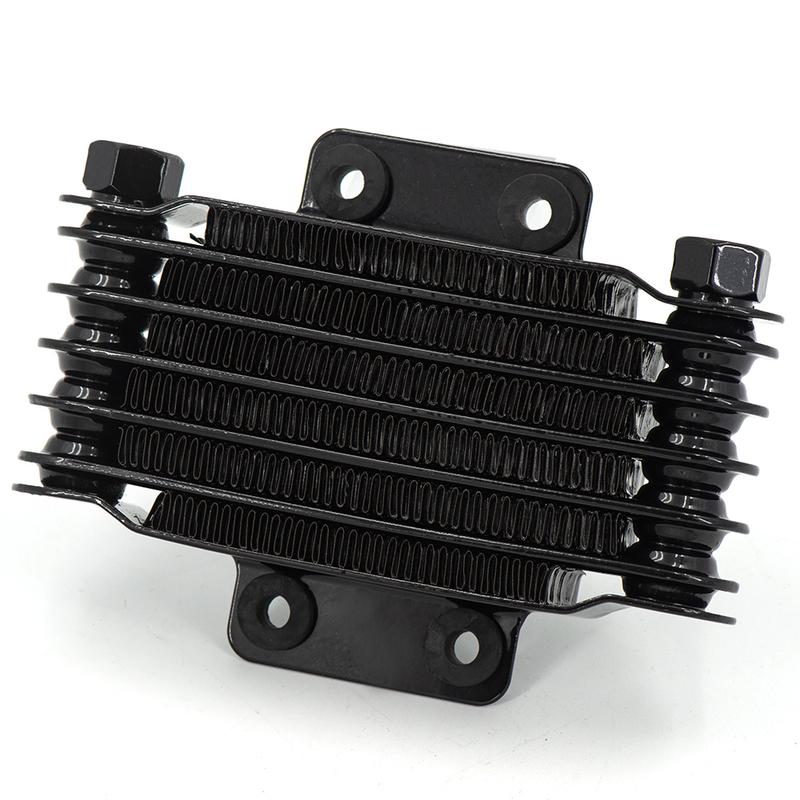 Black&Silver Universal 6 Rows Motorcycle Oil Cooler High Quality Engines Oil Radiator 190MM Motorcycle and Car Accessories