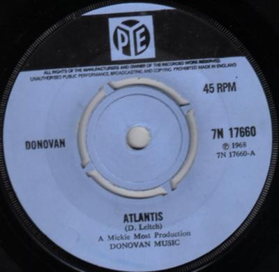 Płyta 7-calowa DONOVAN - Atlantis 7N17660 Pye Records 1968 UK Pop Używana