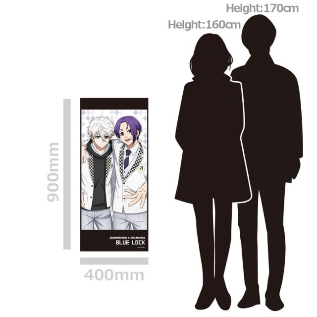 Anime "Blue Lock" Large Character Towel A with Can Badge [Nagi & Reo]