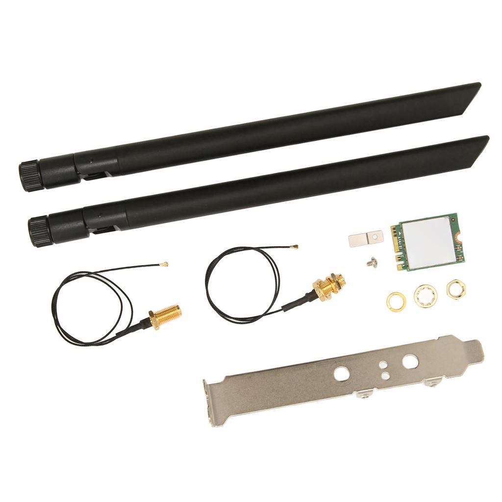 Wireless Card WIFI6E 5374M Gigabit 5G Dual Band NGFF M2 Interface Network Card with Antenna Connecting Cable Single