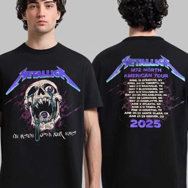 ГОРЯЧИЙ! Metallica M72 Североамериканский тур Канада Апрель 2025 Унисекс Футболка XXXL