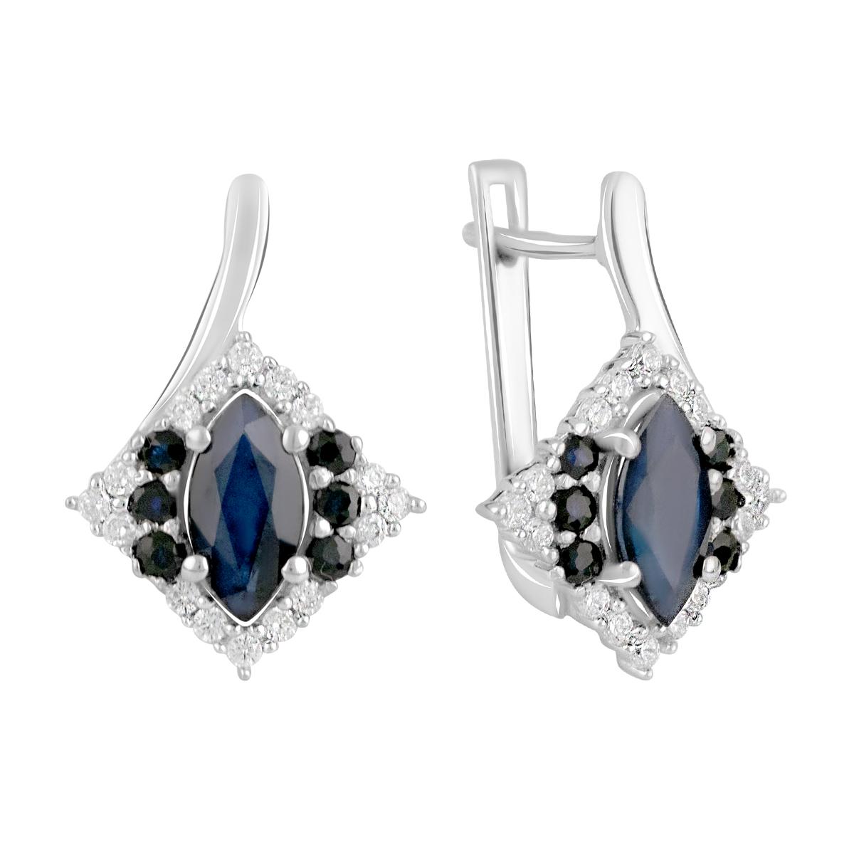 

Срібні сережки з натуральним сапфіром 4ct (2112785) сапфіровий